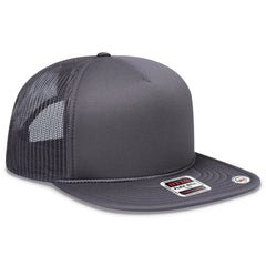 OTTO 3995015-1 ’OTTO Snap’ 5 Panel Pro Style Mesh Back Trucker Snapback Cap - Char. Gray - Char. Gray / 7 3/8’’ - 7