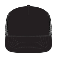 OTTO 3995015-1 ’OTTO Snap’ 5 Panel Pro Style Mesh Back Trucker Snapback Cap - Black - Black / 7 3/8’’ - 7 5/8’’