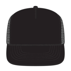 OTTO 3995015-1 ’OTTO Snap’ 5 Panel Pro Style Mesh Back Trucker Snapback Cap - Black - Black / 7 3/8’’ - 7 5/8’’