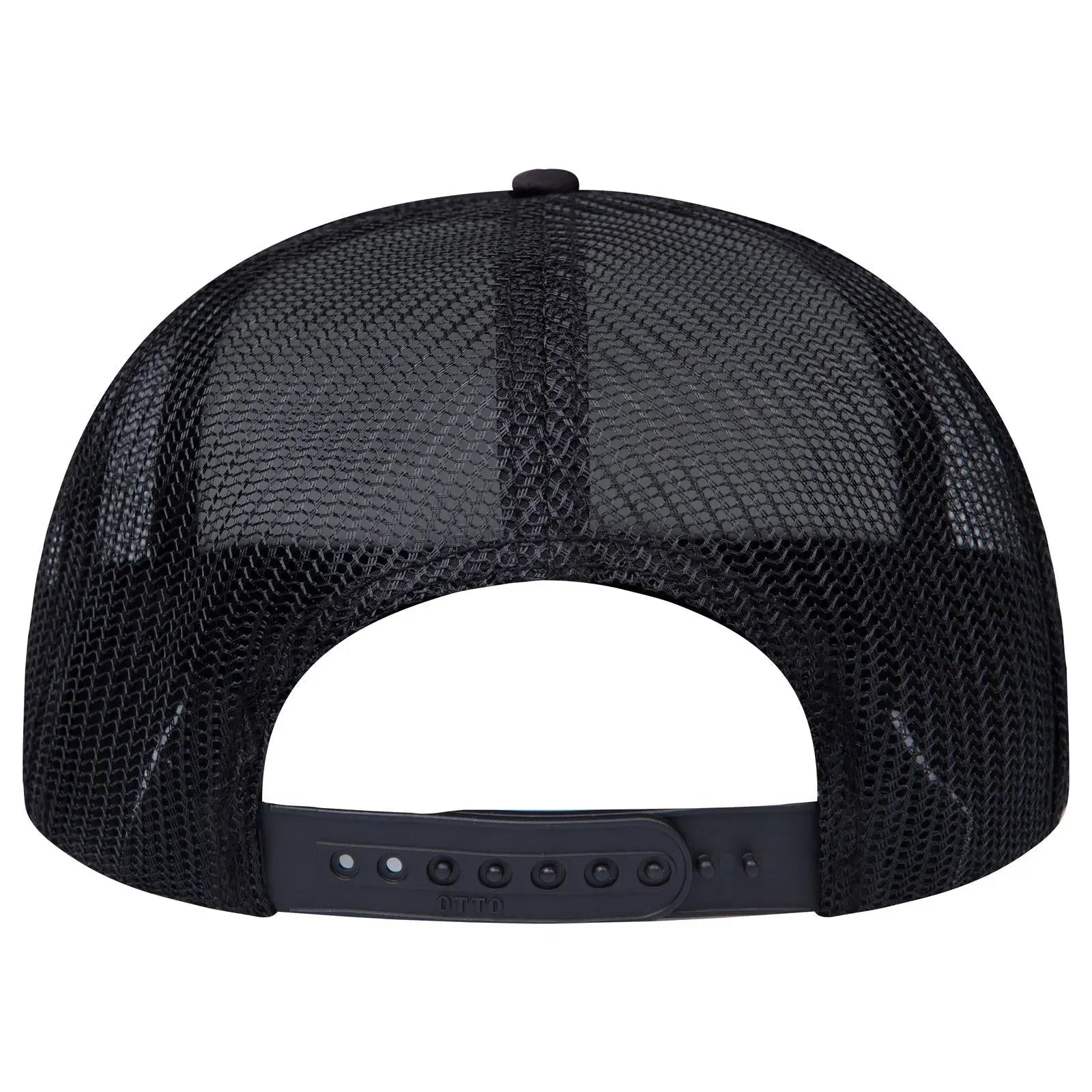 OTTO 3995015-1 ’OTTO Snap’ 5 Panel Pro Style Mesh Back Trucker Snapback Cap - Black - Black / 7 3/8’’ - 7 5/8’’
