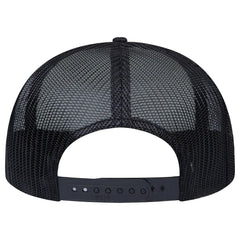 OTTO 3995015-1 ’OTTO Snap’ 5 Panel Pro Style Mesh Back Trucker Snapback Cap - Blk/Wht/Blk - Blk/Wht/Blk / 7 3/8’’ - 7