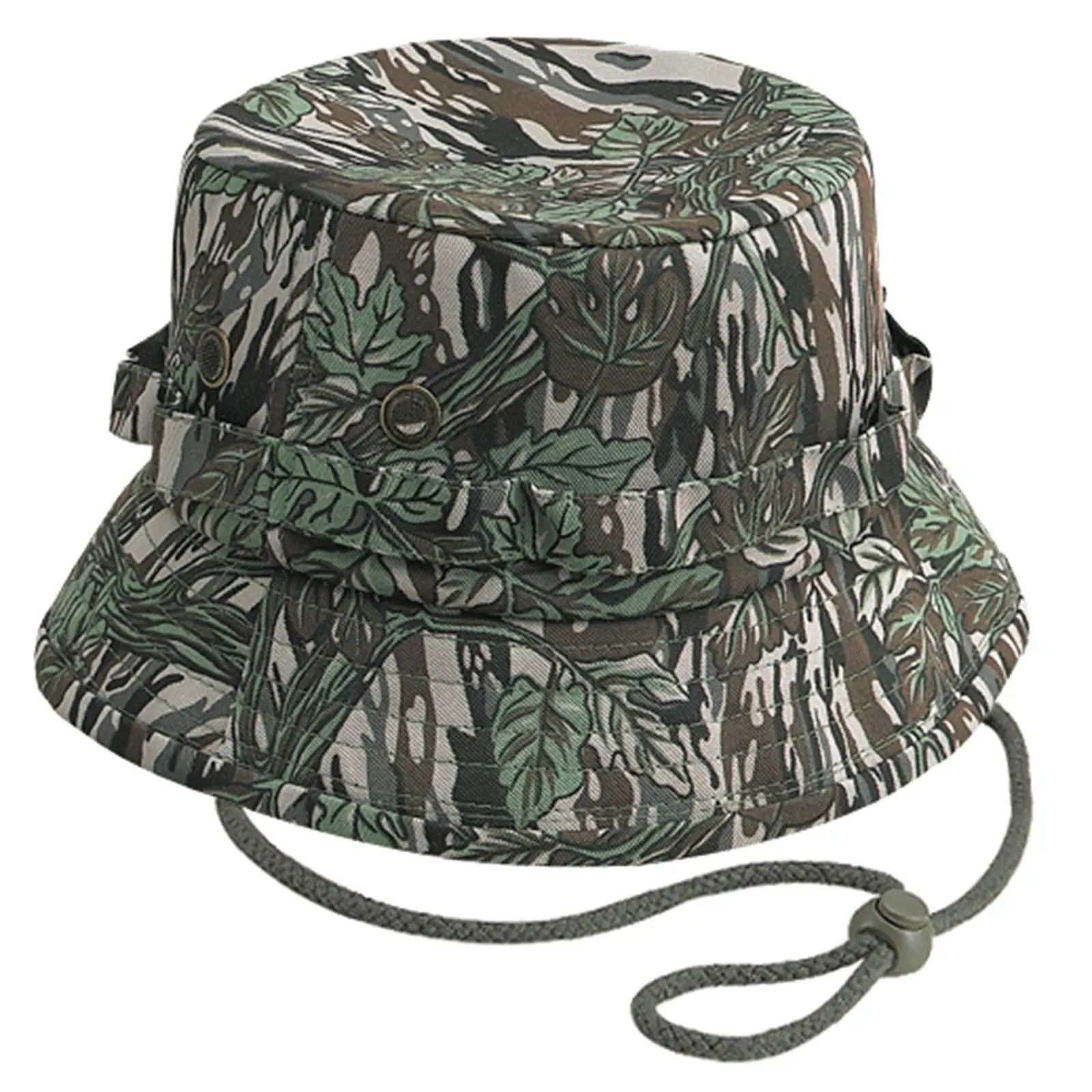 OTTO 43-045 Camouflage Bucket Hat - Gry/Dk.Grn - Gry/Dk.Grn / M