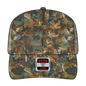 OTTO 45-052 Camouflage 6 Panel Mid Profile Mesh Back Trucker Cap - Lt.Lod/Brn/Kly - Lt.Lod/Brn/Kly / 7 3/8’’ - 7 5/8’’