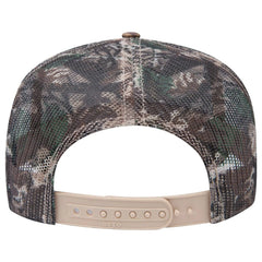 OTTO 47-049 Camouflage 5 Panel Mid Profile Mesh Back Trucker Cap - Lt.Lod/Brn/Kly - Lt.Lod/Brn/Kly / 6 1/2’’ - 7 5/8’’