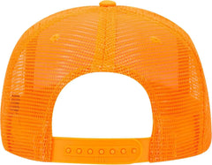OTTO 51-819 6 Panel Mid Profile Mesh Back Trucker Cap - Neon Orange - Orange / One Size Fits Most