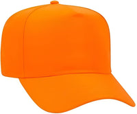 OTTO 52 127 Neon 5 Panel Low Crown Baseball Cap Neon Orange Orange / One Size Fits Most