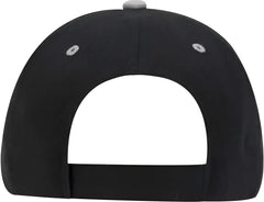 OTTO 58 589 Flame Pattern Visor Brushed Cotton Twill Low Profile Pro Style Structured Firm Front Panel Cap Black Gray