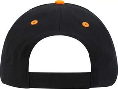 OTTO 58 589 Flame Pattern Visor Brushed Cotton Twill Low Profile Pro Style Structured Firm Front Panel Cap Black Neon