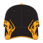 OTTO 58-755 6 Panel Low Profile Baseball Cap - Blk/B.Org/B.Org - Blk/B.Org/B.Org / 6 1/2’’ - 7 5/8’’