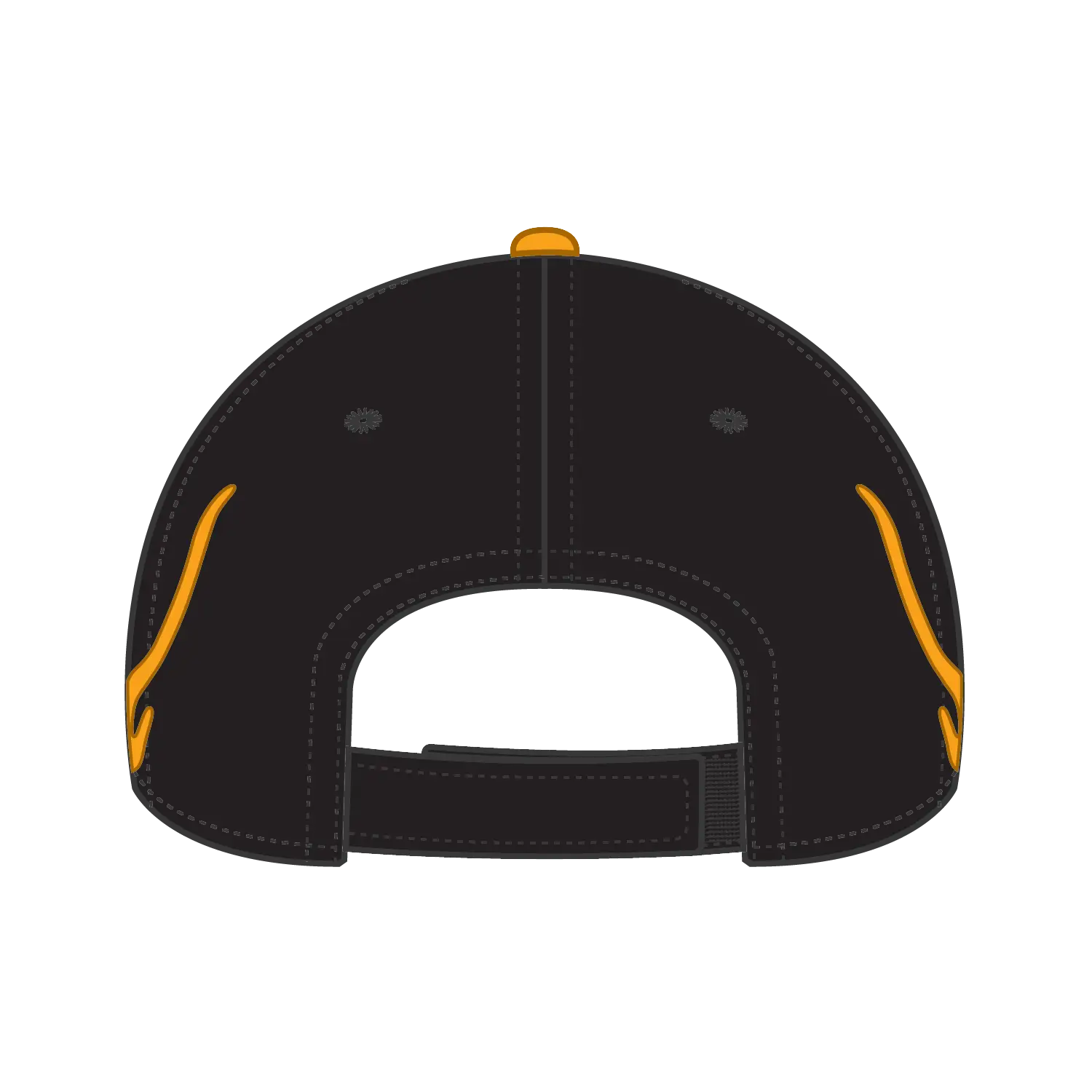 OTTO 58-755 6 Panel Low Profile Baseball Cap - Blk/Gld/Gld - Blk/Gld/Gld / 6 1/2’’ - 7 5/8’’