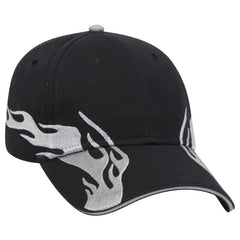 OTTO 58-755 6 Panel Low Profile Baseball Cap - Blk/Gry/Gry - Blk/Gry/Gry / 6 1/2’’ - 7 5/8’’