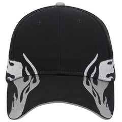 OTTO 58-755 6 Panel Low Profile Baseball Cap - Blk/Gry/Gry - Blk/Gry/Gry / 6 1/2’’ - 7 5/8’’