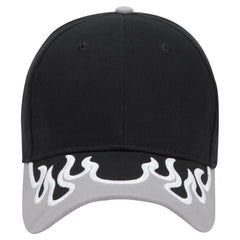 OTTO 58-755 6 Panel Low Profile Baseball Cap - Blk/Gry/Wht - Blk/Gry/Wht / 6 1/2’’ - 7 5/8’’