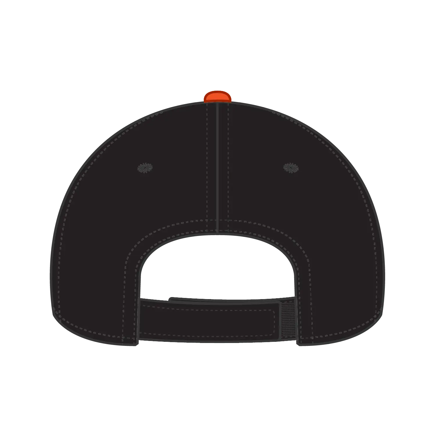 OTTO 58-755 6 Panel Low Profile Baseball Cap - Blk/N.Org/Wht - Blk/N.Org/Wht / 6 1/2’’ - 7 5/8’’