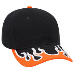 OTTO 58-755 6 Panel Low Profile Baseball Cap - Blk/N.Org/Wht - Blk/N.Org/Wht / 6 1/2’’ - 7 5/8’’