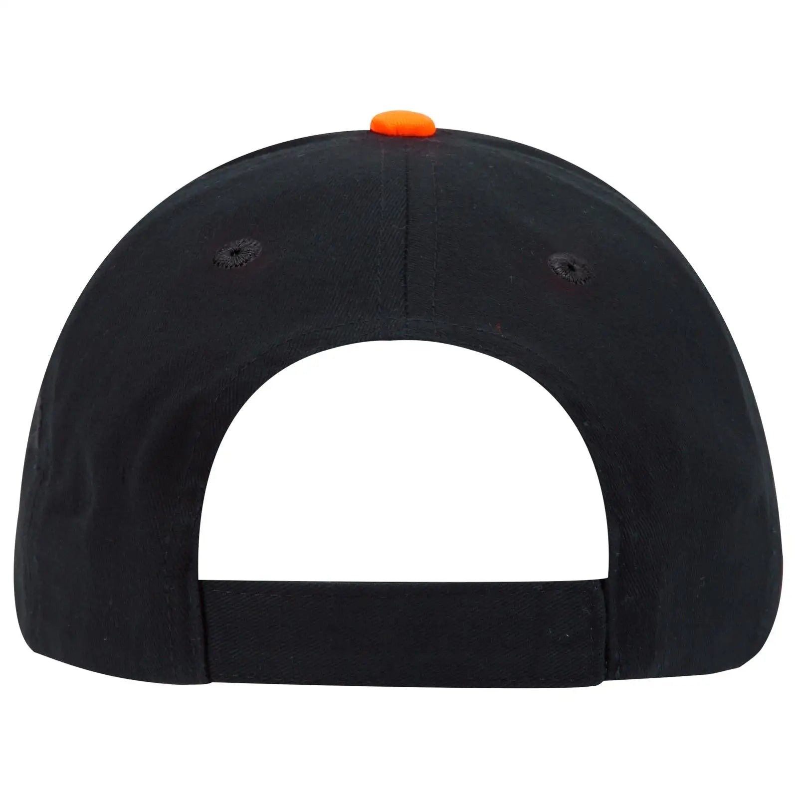 OTTO 58-755 6 Panel Low Profile Baseball Cap - Blk/N.Org/Wht - Blk/N.Org/Wht / 6 1/2’’ - 7 5/8’’