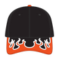 OTTO 58-755 6 Panel Low Profile Baseball Cap - Blk/N.Org/Wht - Blk/N.Org/Wht / 6 1/2’’ - 7 5/8’’