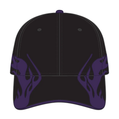 OTTO 58-755 6 Panel Low Profile Baseball Cap - Blk/Pur/Pur - Blk/Pur/Pur / 6 1/2’’ - 7 5/8’’