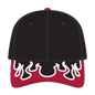 OTTO 58-755 6 Panel Low Profile Baseball Cap - Blk/Red/Wht - Blk/Red/Wht / 6 1/2’’ - 7 5/8’’