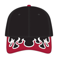 OTTO 58-755 6 Panel Low Profile Baseball Cap - Blk/Red/Wht - Blk/Red/Wht / 6 1/2’’ - 7 5/8’’