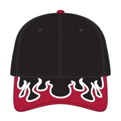 OTTO 58-755 6 Panel Low Profile Baseball Cap - Blk/Red/Wht - Blk/Red/Wht / 6 1/2’’ - 7 5/8’’