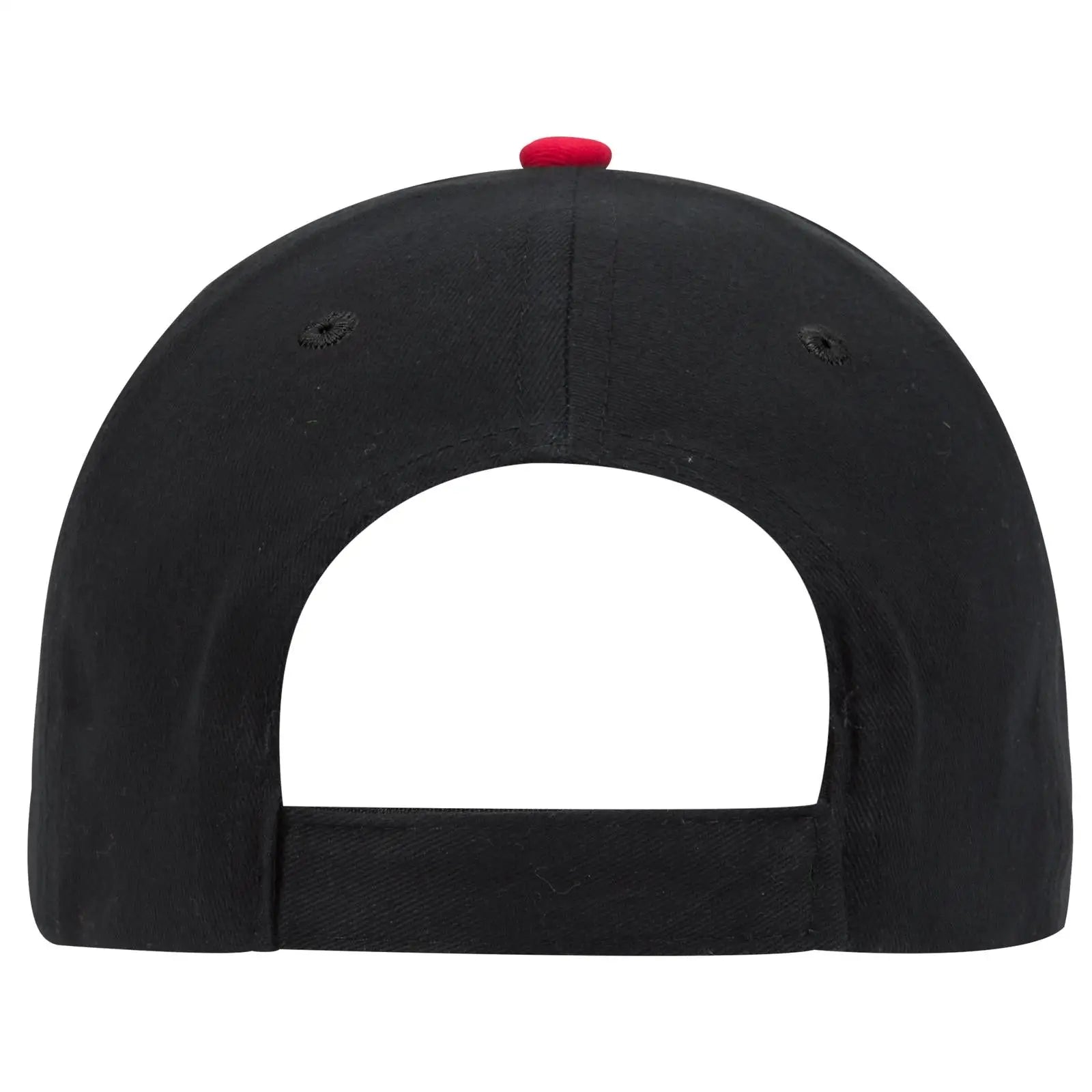 OTTO 58-755 6 Panel Low Profile Baseball Cap - Blk/Red/Wht - Blk/Red/Wht / 6 1/2’’ - 7 5/8’’