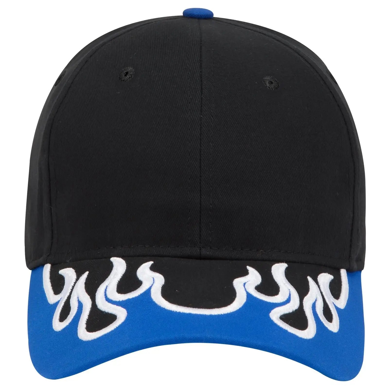 OTTO 58-755 6 Panel Low Profile Baseball Cap - Blk/Ryl/Wht - Blk/Ryl/Wht / 6 1/2’’ - 7 5/8’’
