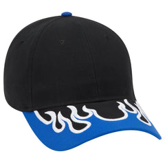 OTTO 58-755 6 Panel Low Profile Baseball Cap - Blk/Ryl/Wht - Blk/Ryl/Wht / 6 1/2’’ - 7 5/8’’