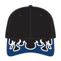 OTTO 58-755 6 Panel Low Profile Baseball Cap - Blk/Ryl/Wht - Blk/Ryl/Wht / 6 1/2’’ - 7 5/8’’