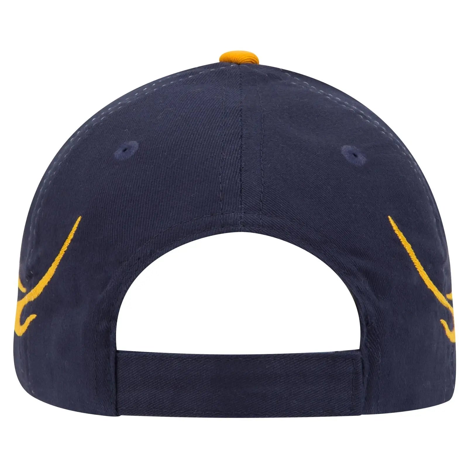 OTTO 58-755 6 Panel Low Profile Baseball Cap - Nvy/Gld/Gld - Nvy/Gld/Gld / 6 1/2’’ - 7 5/8’’