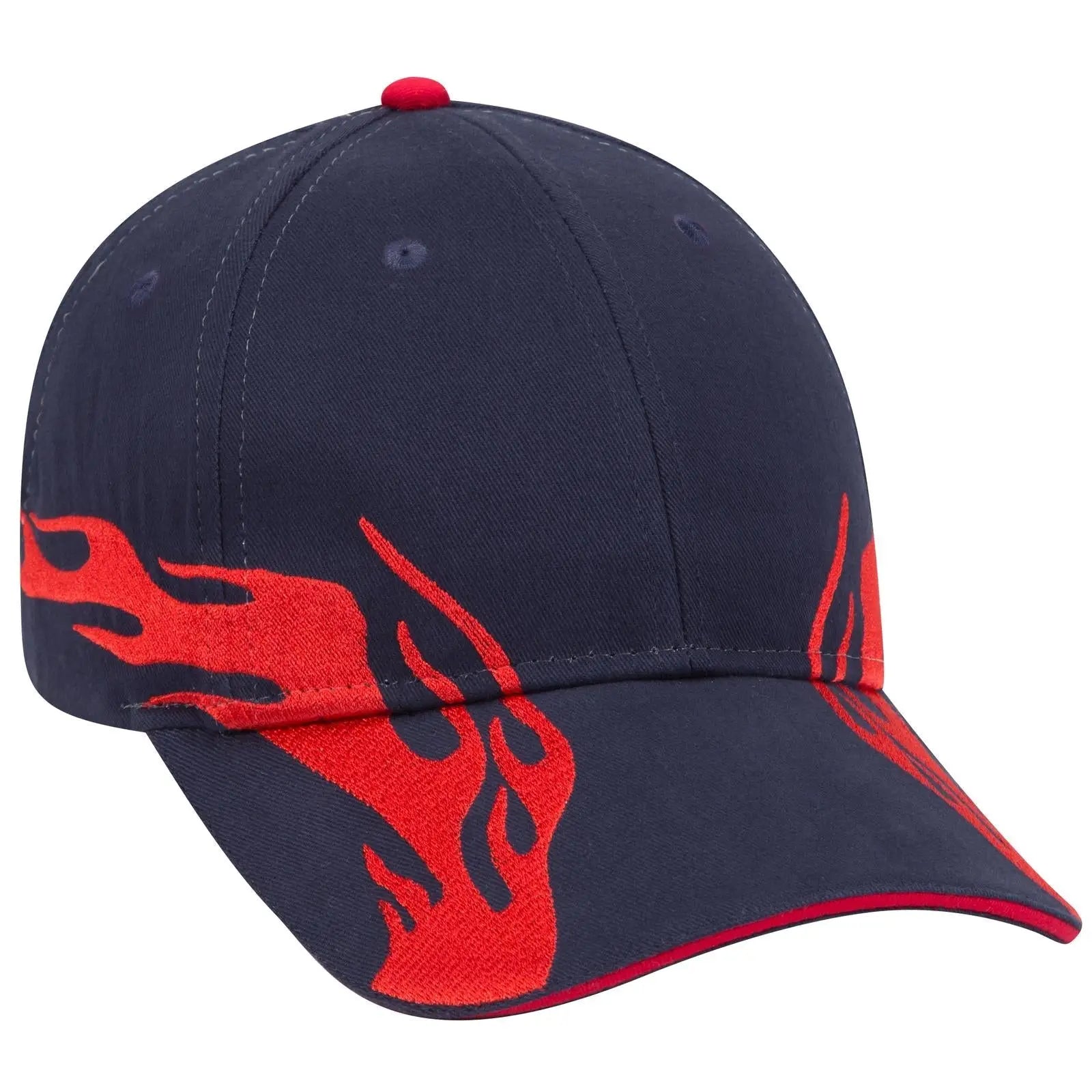 OTTO 58-755 6 Panel Low Profile Baseball Cap - Nvy/Red/Red - Nvy/Red/Red / 6 1/2’’ - 7 5/8’’