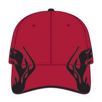 OTTO 58-755 6 Panel Low Profile Baseball Cap - Red/Blk/Blk - Red/Blk/Blk / 6 1/2’’ - 7 5/8’’