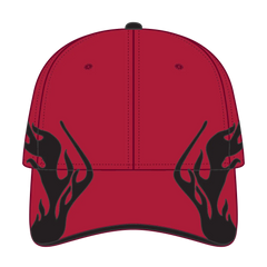 OTTO 58-755 6 Panel Low Profile Baseball Cap - Red/Blk/Blk - Red/Blk/Blk / 6 1/2’’ - 7 5/8’’
