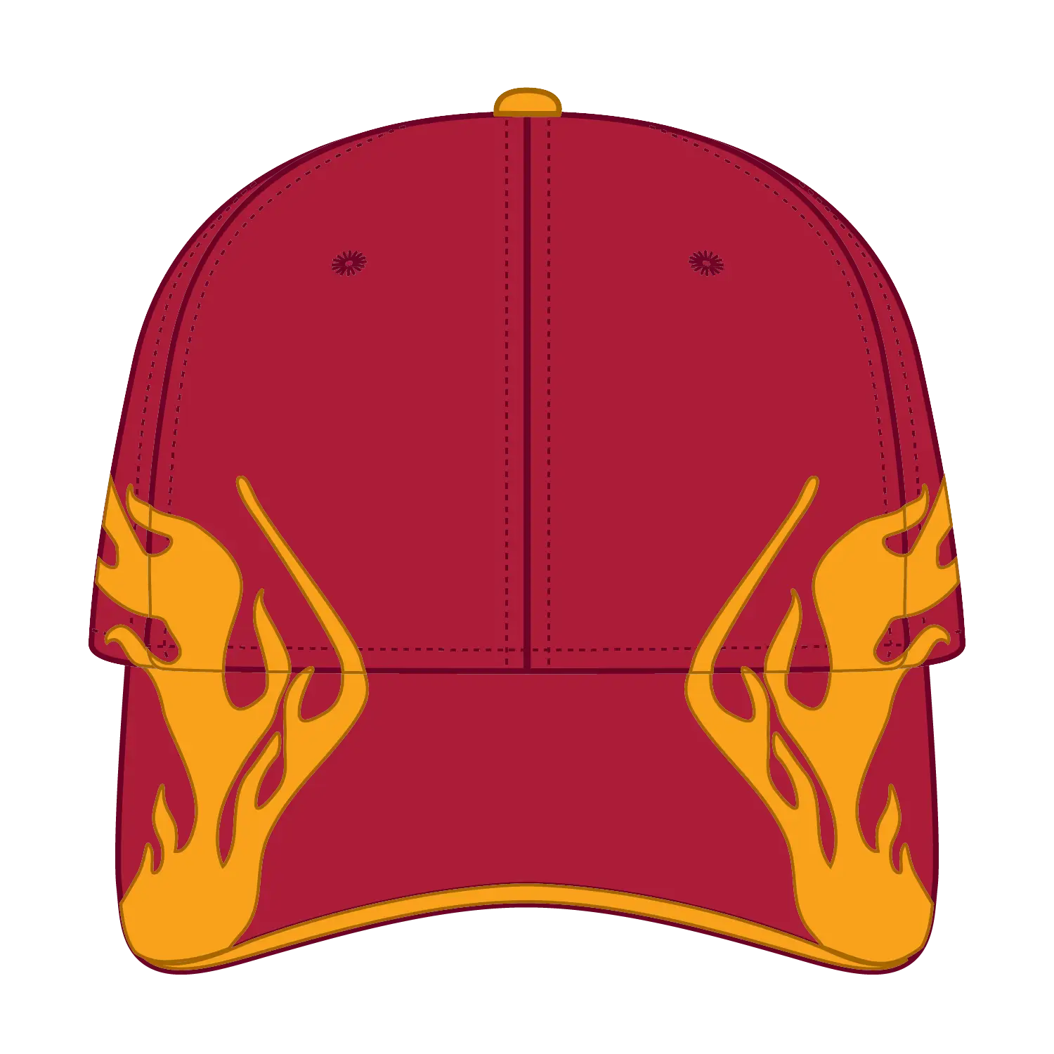 OTTO 58-755 6 Panel Low Profile Baseball Cap - Red/Gld/Gld - Red/Gld/Gld / 6 1/2’’ - 7 5/8’’