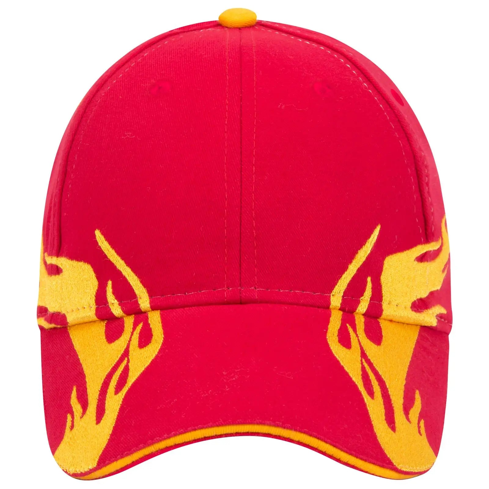 OTTO 58-755 6 Panel Low Profile Baseball Cap - Red/Gld/Gld - Red/Gld/Gld / 6 1/2’’ - 7 5/8’’