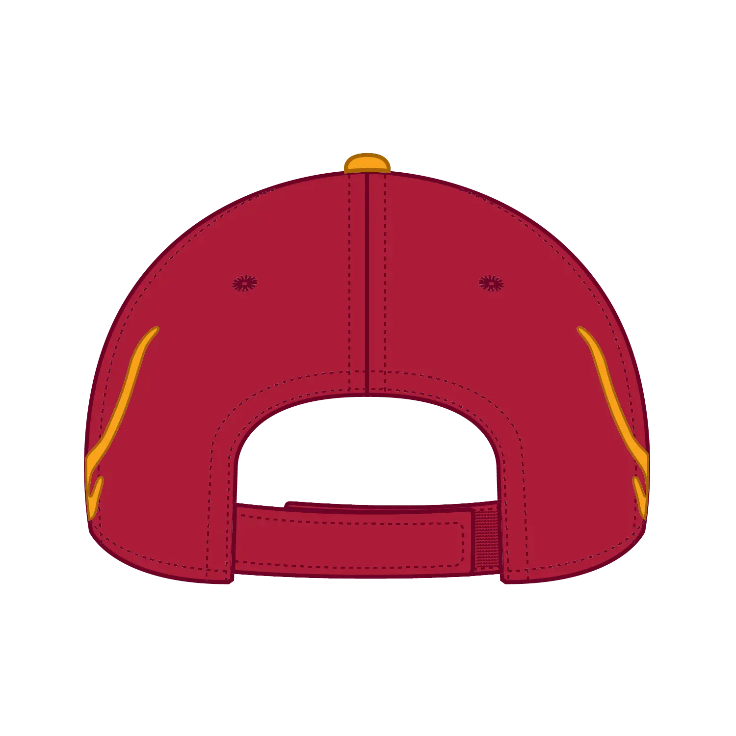 OTTO 58-755 6 Panel Low Profile Baseball Cap - Red/Gld/Gld - Red/Gld/Gld / 6 1/2’’ - 7 5/8’’