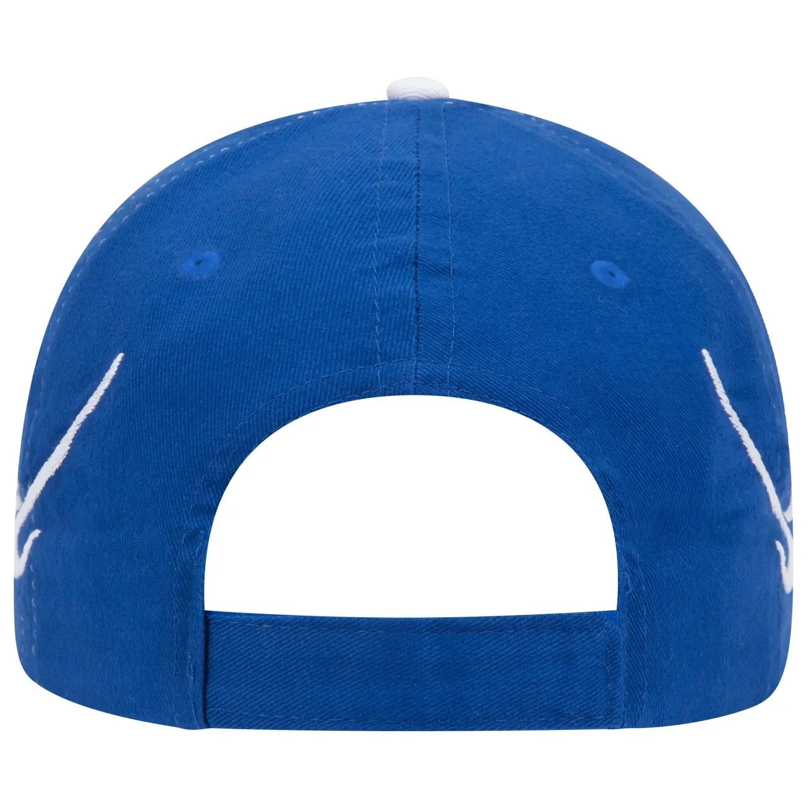 OTTO 58-755 6 Panel Low Profile Baseball Cap - Ryl/Wht/Wht - Ryl/Wht/Wht / 6 1/2’’ - 7 5/8’’