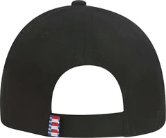OTTO 58 755 US Flag Flame Pattern Brushed Cotton Twill Cap Black Black / One Size Fits Most