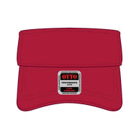 OTTO 60-1276 Upf 50+ Sun Visor - Red - Red / 6 1/2’’ - 7 5/8’’