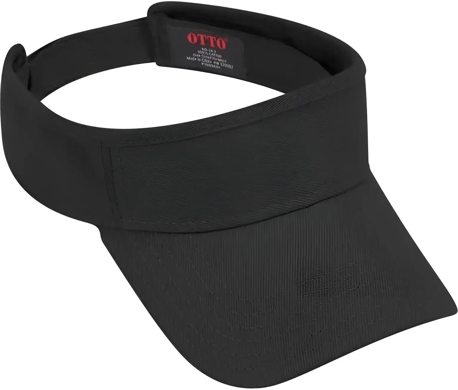 OTTO 60-263 100% Cotton Brushed Bull Denim Sun Visors - Black - Black / One Size Fits Most