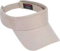 OTTO 60-263 100% Cotton Brushed Bull Denim Sun Visors - Khaki - Khaki / One Size Fits Most