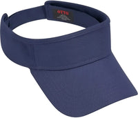 OTTO 60-263 100% Cotton Brushed Bull Denim Sun Visors - Navy - Navy / One Size Fits Most