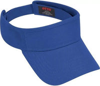 OTTO 60-263 100% Cotton Brushed Bull Denim Sun Visors - Royal - Royal / One Size Fits Most
