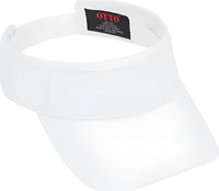 OTTO 60-263 100% Cotton Brushed Bull Denim Sun Visors - White - White / One Size Fits Most