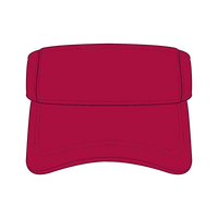 OTTO 60-446 Sun Visor - Cherry Red - Cherry Red / 6 1/2’’ - 7 5/8’’