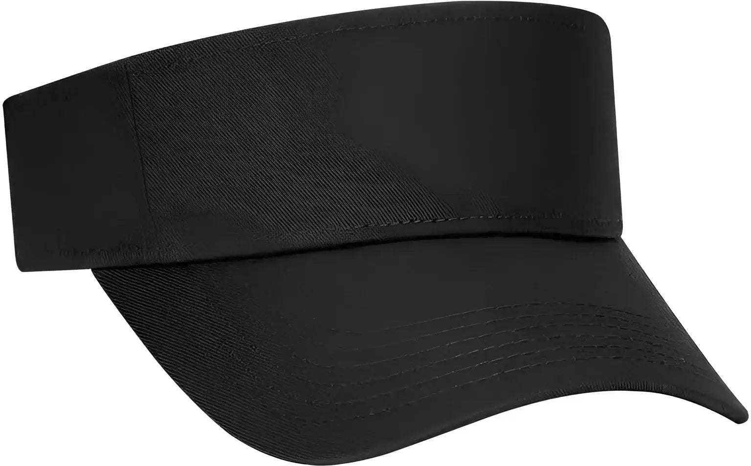 OTTO 60-662 100% Cotton Twill Youth Sun Visor - Black - Black / Youth
