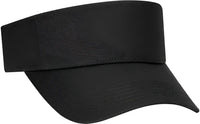 OTTO 60-662 100% Cotton Twill Youth Sun Visor - Black - Black / Youth