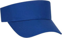 OTTO 60-662 100% Cotton Twill Youth Sun Visor - Royal - Royal / Youth