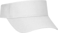 OTTO 60-662 100% Cotton Twill Youth Sun Visor - White - White / Youth