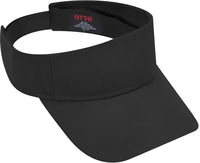 OTTO 60-662 6 Rows Stitching 100% Cotton Twill Sun Visors - Black - Black / One Size Fits Most